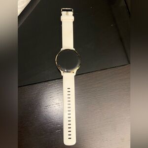 Garmin Gold Bezel Smartwatch with White Strap